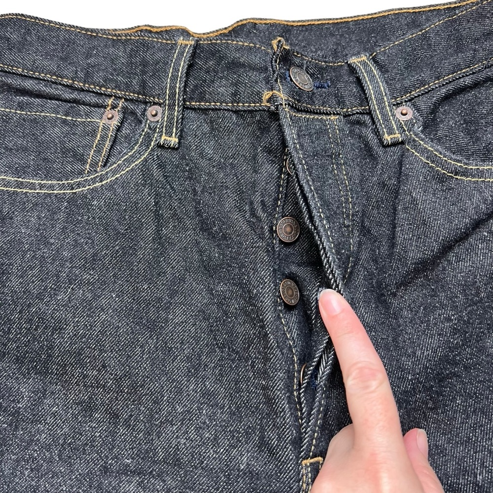 Levi's Strauss men's 501 black jeans straight leg SZ 34 X 34 - Picture 4 of 6